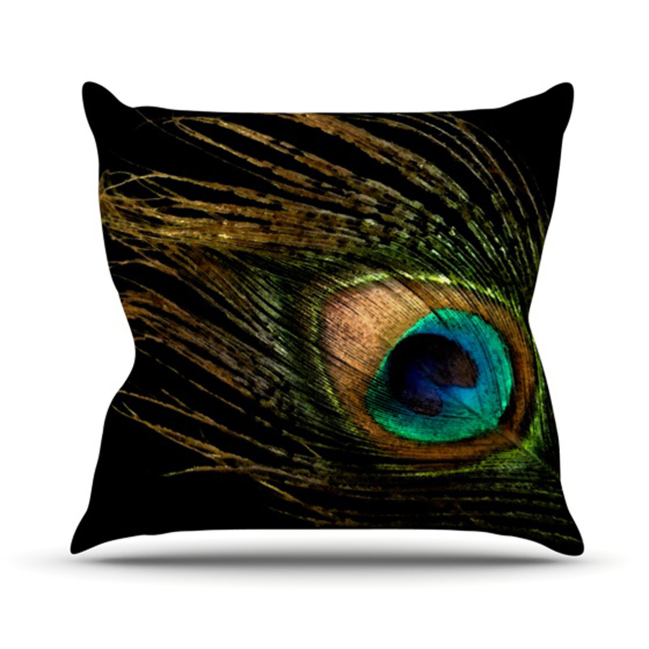 KESS InHouse Peacock Throw Pillow & Reviews Wayfair